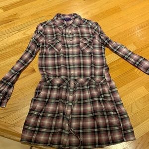 Miley Cyrus flannel dress